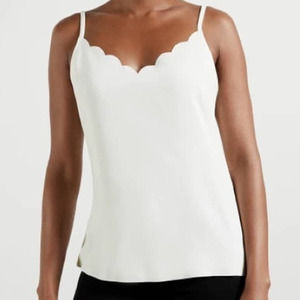 Ted Baker Women's SIINA Scallop Neckline Cami Top IVORY size: XS